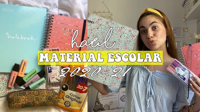 ad: haul material escolar, aesthetic y demasiado cute l lau 