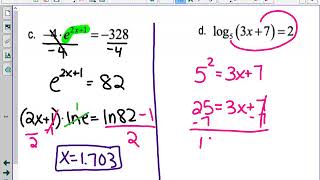 HA2 Unit 5 Test Review Part 5 problems a   o