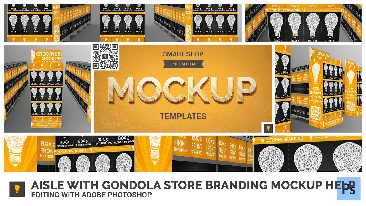 Download Aisle with Gondola Store Branding Mockup Help - Editing with Adobe Photoshop - YouTube