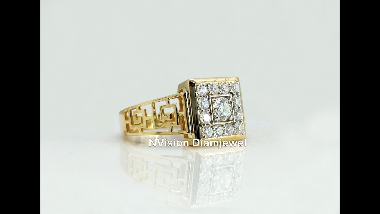 Men's Natural Diamond Solitaire Urban Edge Ring