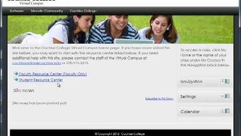 Navigating in Moodle 2