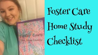 Foster Care Home Study Checklist