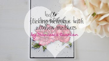 Flicking technique with Altenew alcool markers