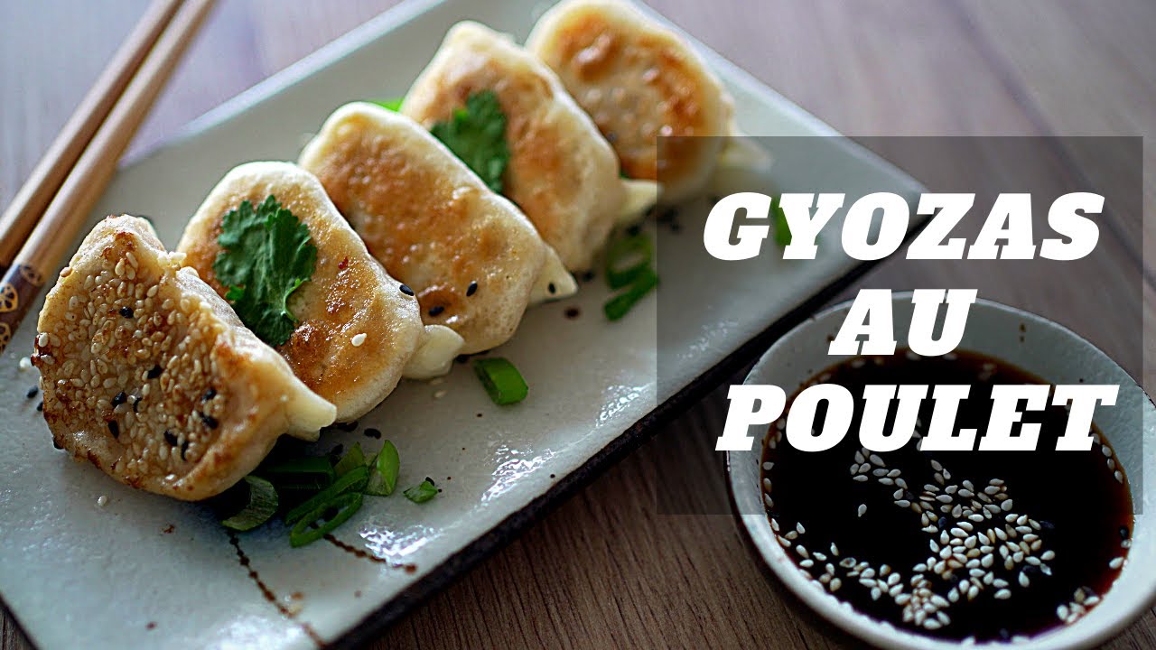 GYOZAS AU POULET SUPER CROUSTILLANTS - Recette complète de la pâte à la cuisson Grillée-Vapeur