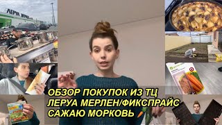 ВЛОГ! ОБЗОР ПОКУПОК ИЗ ТЦ🛍 ФИКСПРАЙС И ЛЕРУА МЕРЛЕН👩‍🌾САЖАЮ МОРКОВЬ🥕29 марта 2023 г. VLOGS