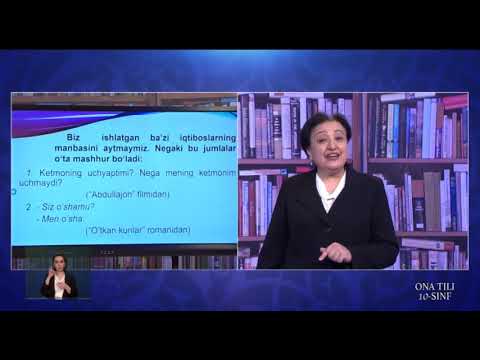 10-синф. Она тили дарси. 16.04.2020 й.