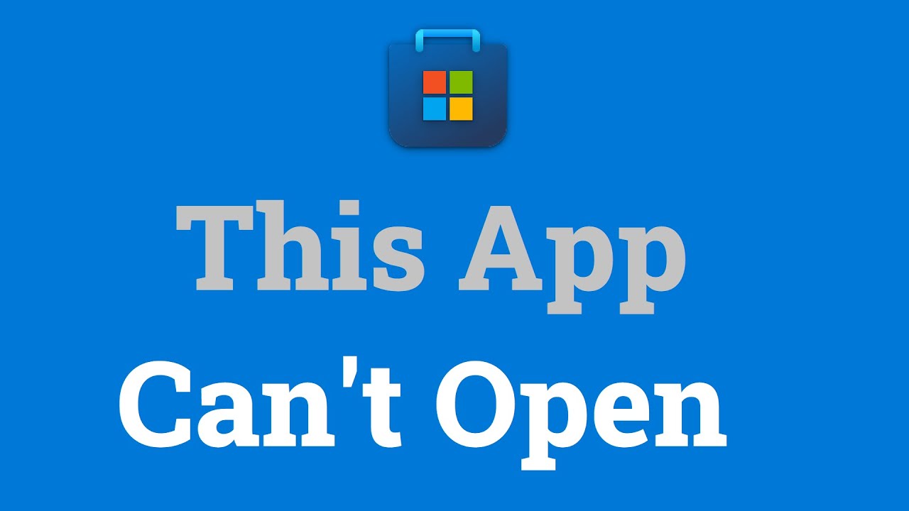 "This App Can't Open" & "This App Can't Run" Errors in Windows 10 & Windows 11 Simple FIX YouTube