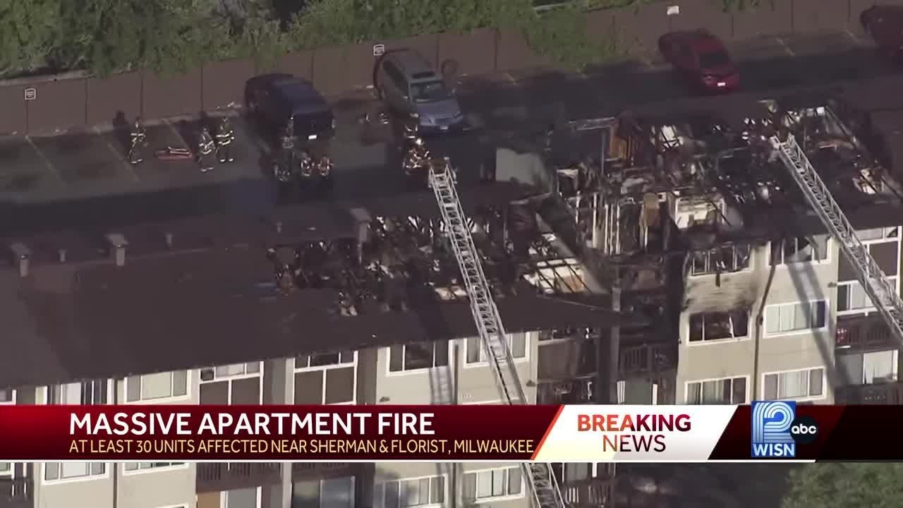 Massive apartment fire - YouTube