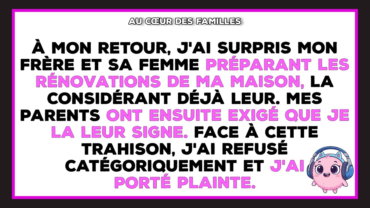 Je suis rentré du travail pour trouver mon frère et sa femme à l'intérieur de ma maison…