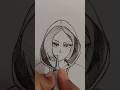 Anime girl face drawing #drawing #art #shorts