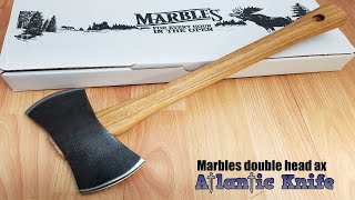 MARBLES 14.5 DOUBLE BIT AXE HICKORY WOOD HANDLE 1045 HIGH CARBON HEAD 700DB