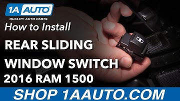 How to Replace Rear Sliding Window Switch 09-18 Ram 1500