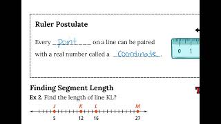 1-1 Measuring Angles and Segments