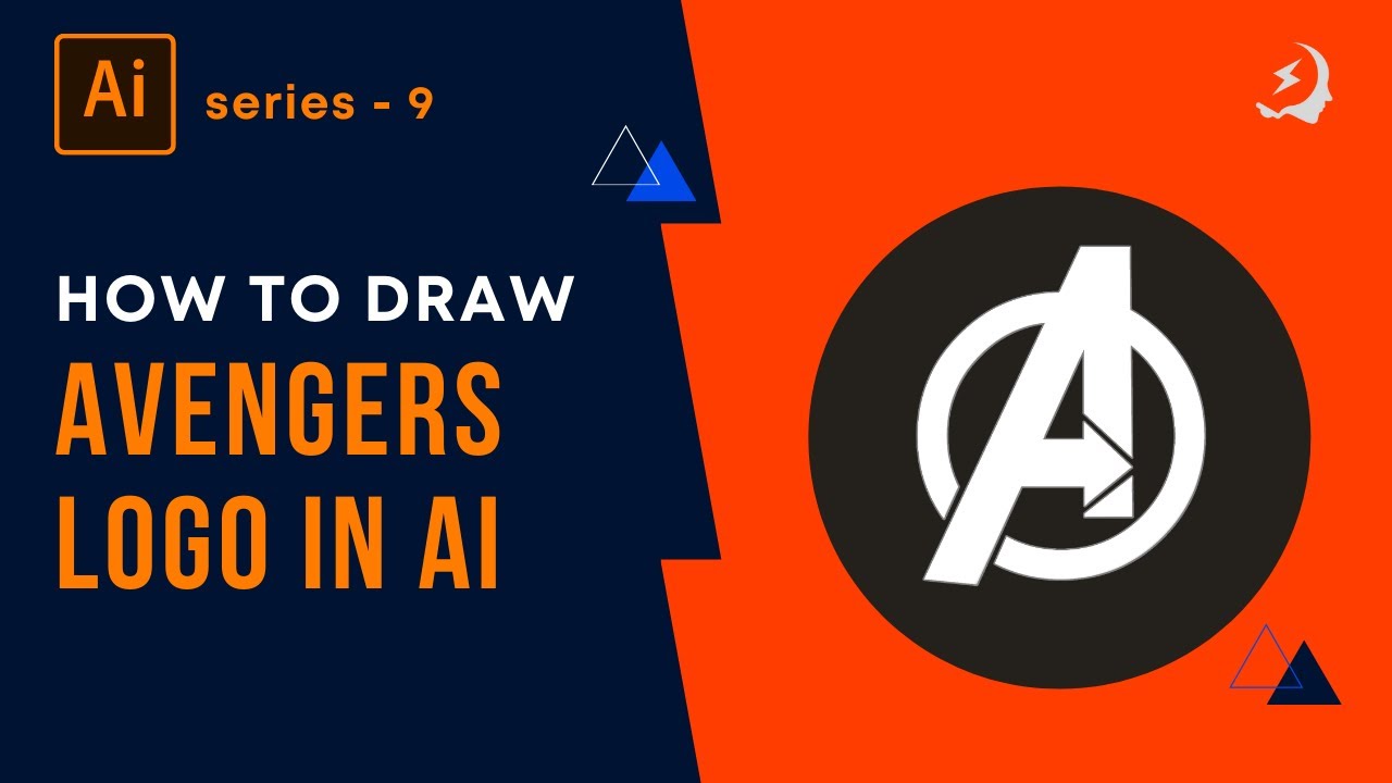 Illustrator how to draw Avengers logo - YouTube
