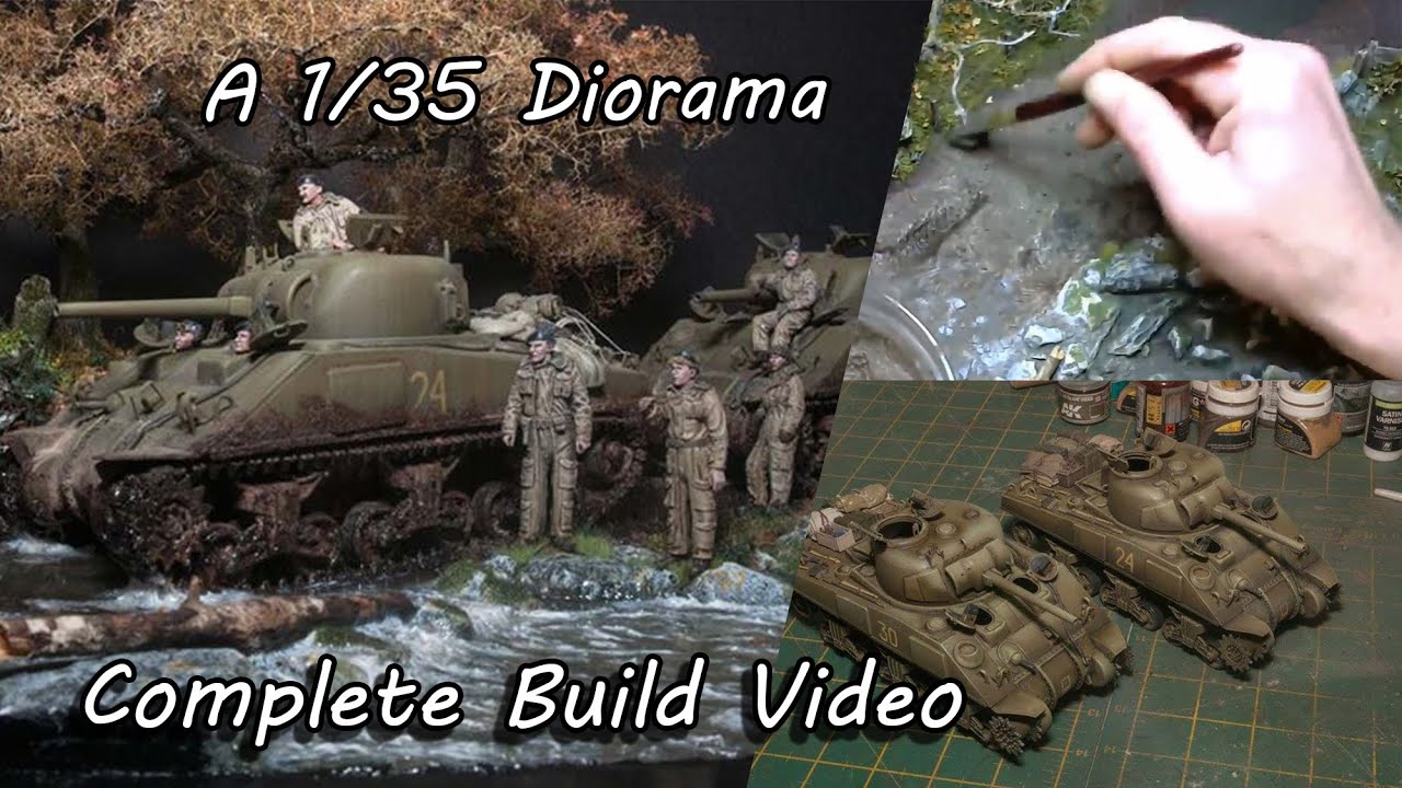 A 1/35 Diorama  (Full build with realistic scenery) - The River Crossing - 10,000 subs special