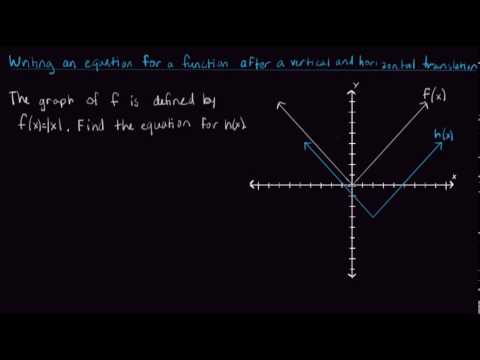 How to write an equation for a vertical translation