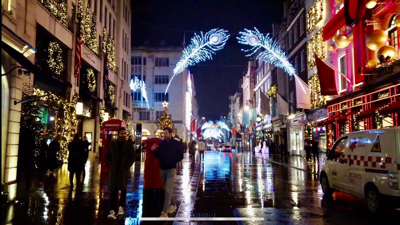London 2021 | EXPENSIVE AREA | Christmas lights | Bond St - Mayfair 🎄Walk 4K