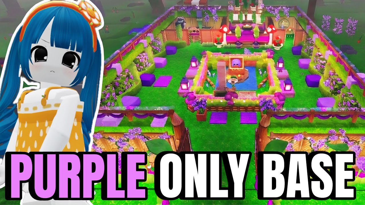 I Built a PURPLE ONLY BASE in 99 Nights in the Forest (Roblox