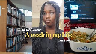 Uni week in my life (as a first year student) | cooking, studying, library visits, what I wear |