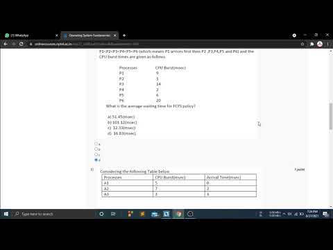 Assignment 6 solutions || Operating system fundamentals || NPTEL || July 2021
