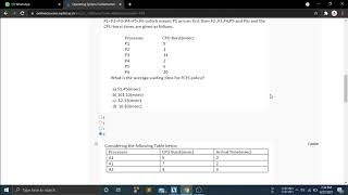 Assignment 6 solutions || Operating system fundamentals || NPTEL || July 2021