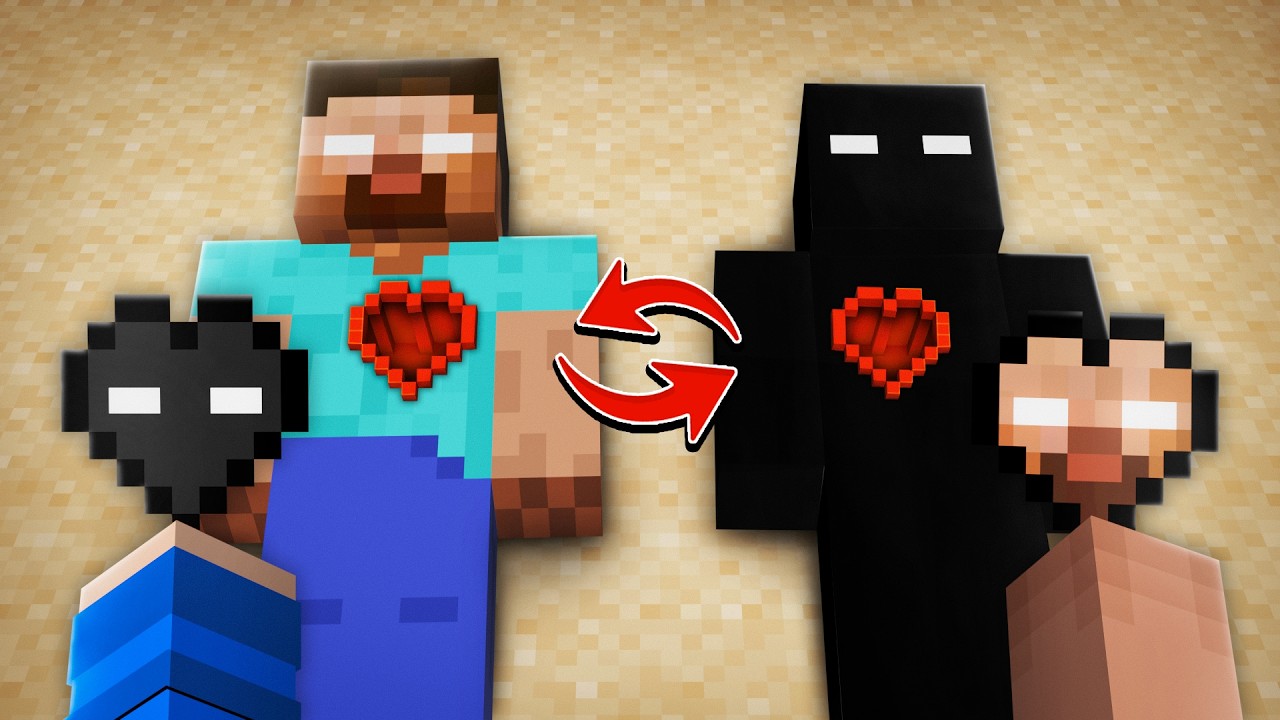 I Swapped Scary Monster HEARTS in Minecraft..