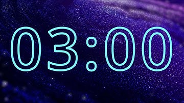 Futuristic Countdown Timer with Relaxing Sleep Space Music | 3 Minutes Counter