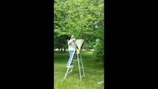 Catching A Swarm With A Funnel