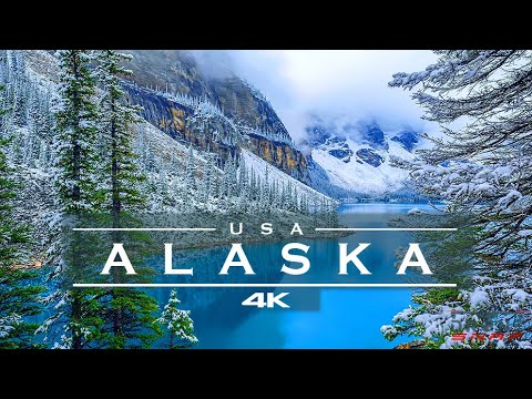 Alaskan winter / Alaska, USA 🇺🇸 - by drone [4K]