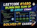 LeetCode 1480 | Running Sum of 1D Array Solution in C++ 🚀
