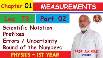 Scientific Notation | Prefixes | Errors | Uncertainty | Ch.01(Part 2) | Prof. A.K NIAZI |LEC#78