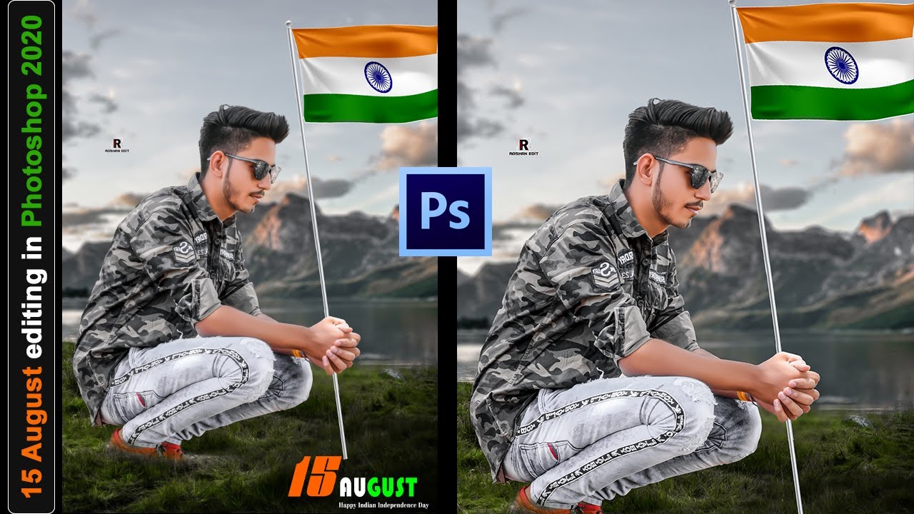 15 august photo editing in photoshop 2020 | independence day photo editing in photoshop 2020 [HINDI]