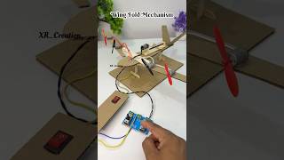Celebrity Folding Wing Aircraft Mechanism with Dcmotor #scienceproject #dcmotor #project #motor Wealth