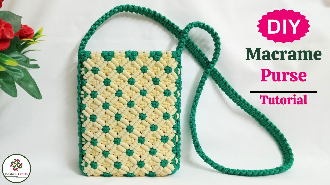 Buy Neal Home Decor Malai Macrame Cell Phone Bag Hand Made Mobile Holder  Sling Pouch Bag (Green in Comb.) at Amazon.in