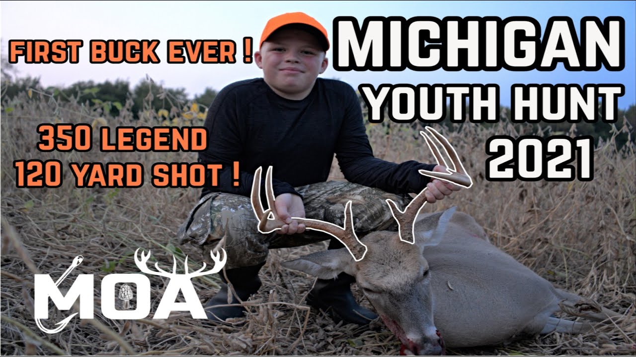 Michigan Youth Hunt 2021 350 Legend 120 yard shot ! YouTube