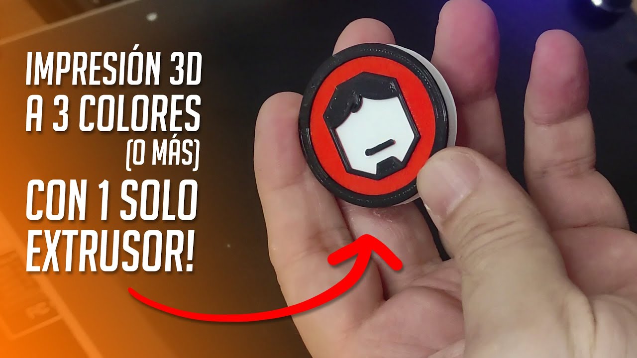 impresión 3D a 3 colores (o más!) con 1 extrusor!! Nuevo método 