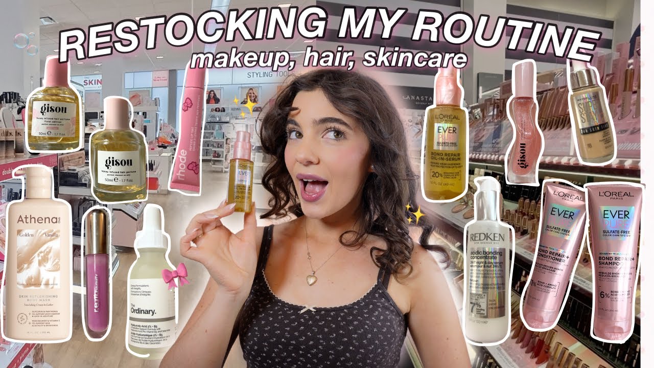 RESTOCKING MY *ENTIRE* ROUTINE! (shopping for makeup, haircare, & skincare products) empties & HAUL!