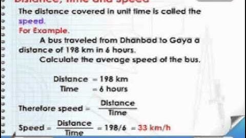 Learn Maths - Class 5 - Distance, Time and Speed - Part 2