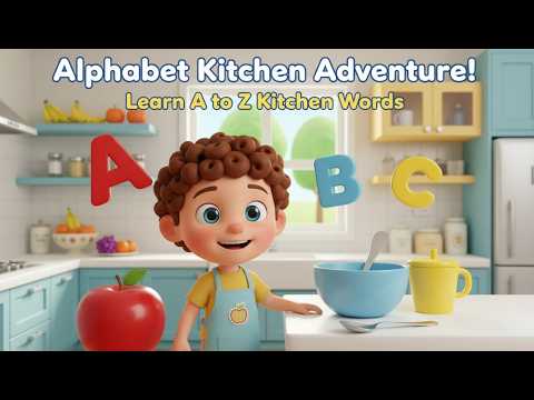 Alphabet Kitchen Adventure for Kids | Learn A to Z Kitchen Items ...