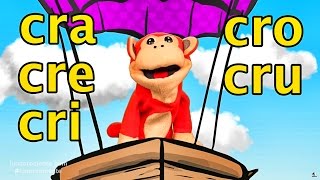 Sílabas cra cre cri cro cru - El Mono Sílabo - Videos Infantiles - Educación para Niños #