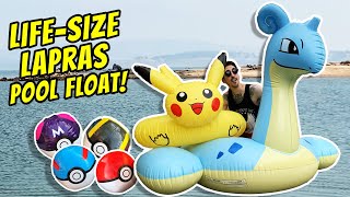 Opening Pokémon Cards a Life-Size Lapras Pool Float! (Ultra Rare Pulled!)