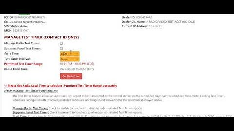 Programming a Managed Test Timer for a StarLink LTE Communicator.