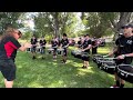Raptor regiment drumline warming up  colorado state fair 2023