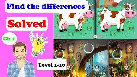 Find the differences- Chapter 1- level 1 to 10 solved