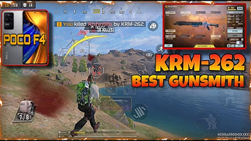 Squad Wipes by KRM-262 Gunsmith in Cod Mobile | Best KRM-262 Gunsmith | Solo vs Squad CODM | POCO F4