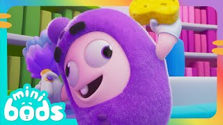 Jeffs Messy Guest Minibods Baby Oddbods Funny Educational Cartoons For Kids
