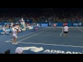 Martina Navratilova Gets Ball To The Shoulder - World Tennis Challenge 2014