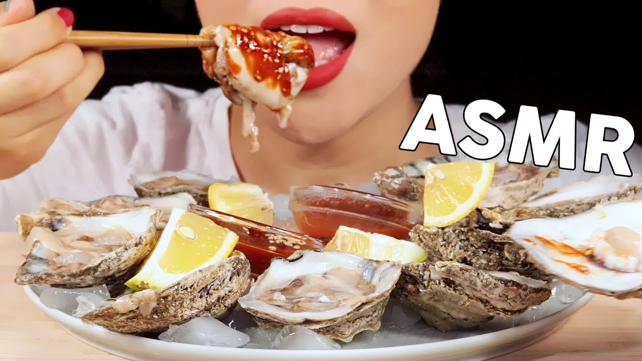 ASMR RAW OYSTERS 생굴 먹방 | MINEE EATS - YouTube