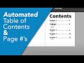 InDesign 2021 Tutorial - Page Numbers and Automatic Table of Contents