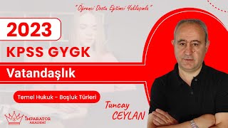 KPSS GYGK Vatandaşlık - Temel Hukuk-Boşluk Türleri - Tuncay CEYLAN